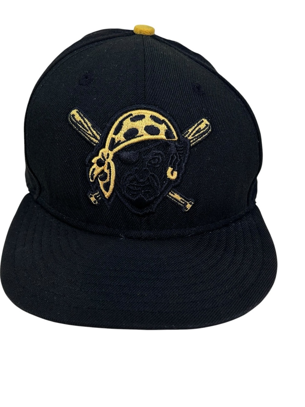 New Era 59FIFTY Pittsburgh Pirates Fitted Hat 7 1/4 Wool Black Gold MLB Y2K